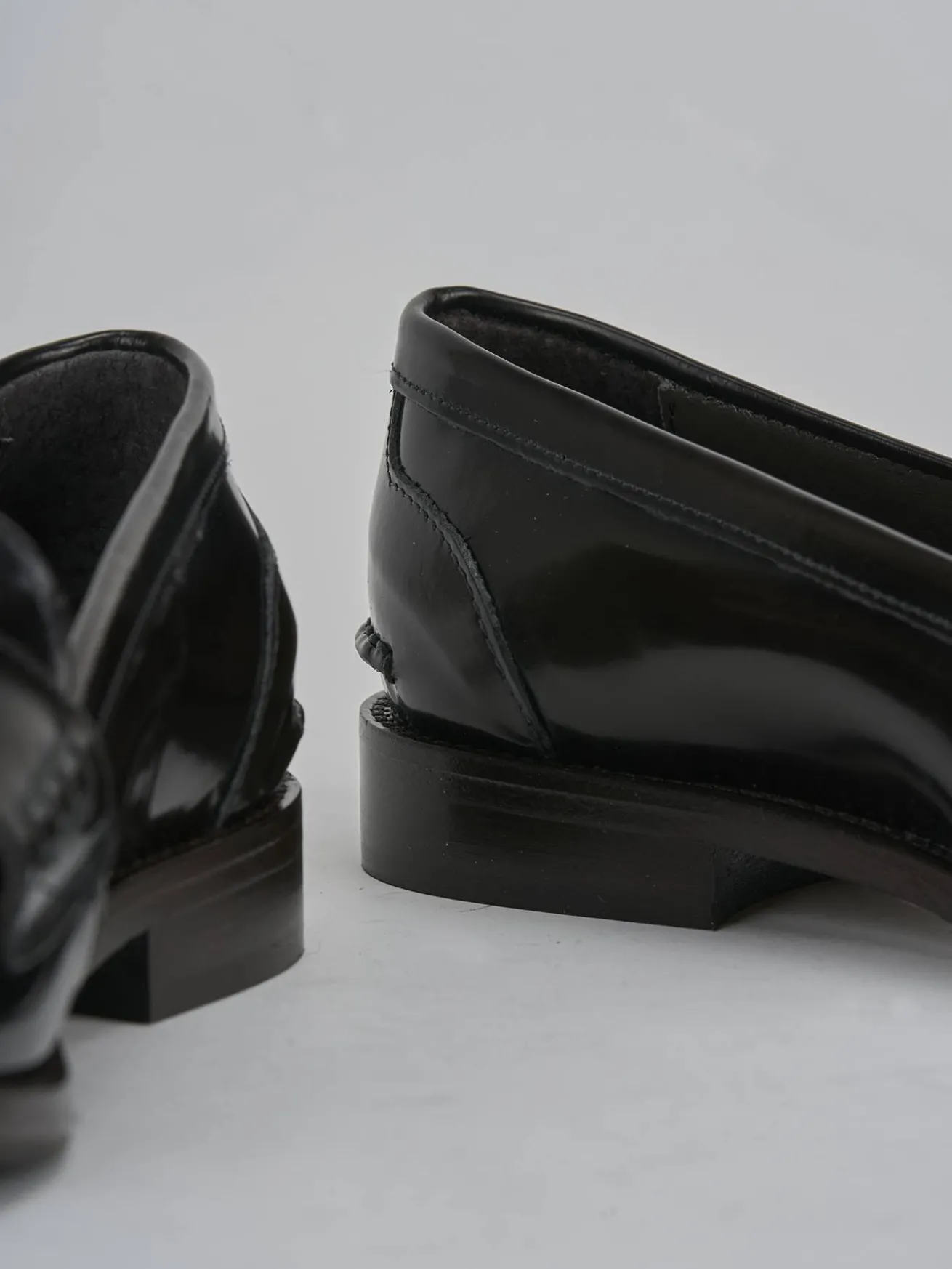 Mocassini tacco 2cm pelle testa