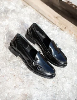 Mocassini tacco 2cm pelle testa