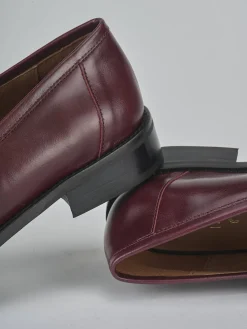 Mocassini tacco 2cm pelle bordo'