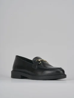 Mocassini tacco 1cm pelle nero