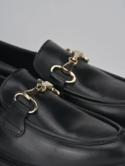 Mocassini tacco 1cm pelle nero