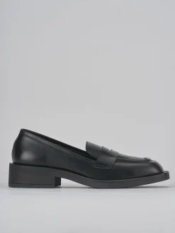 Mocassini tacco 3cm pelle nero