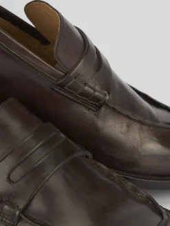 Mocassini tacco 1cm pelle testa