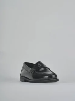 Mocassini tacco 1cm pelle nero