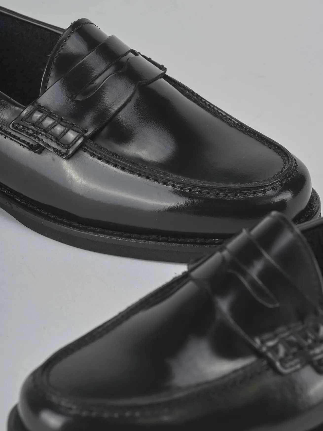 Mocassini tacco 1cm pelle nero