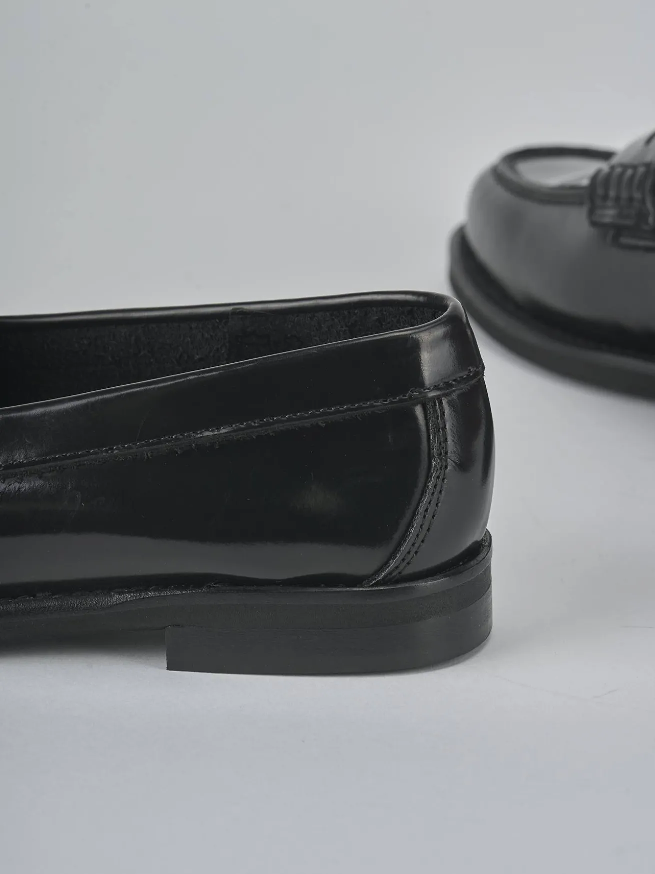 Mocassini tacco 1cm pelle nero