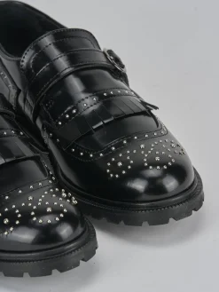 Mocassini tacco 2cm pelle nero