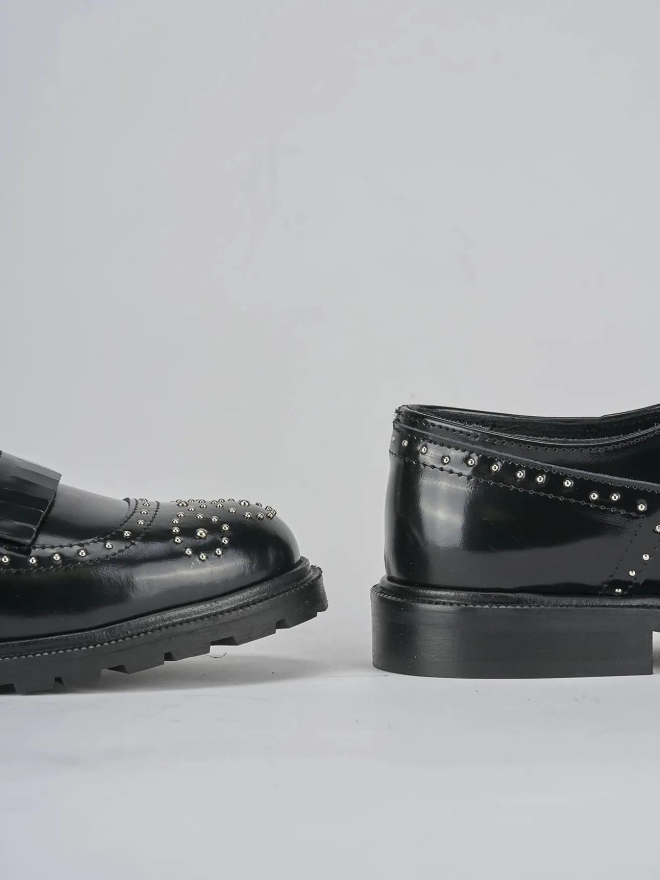 Mocassini tacco 2cm pelle nero