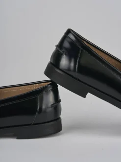 Mocassini tacco 1cm pelle nero