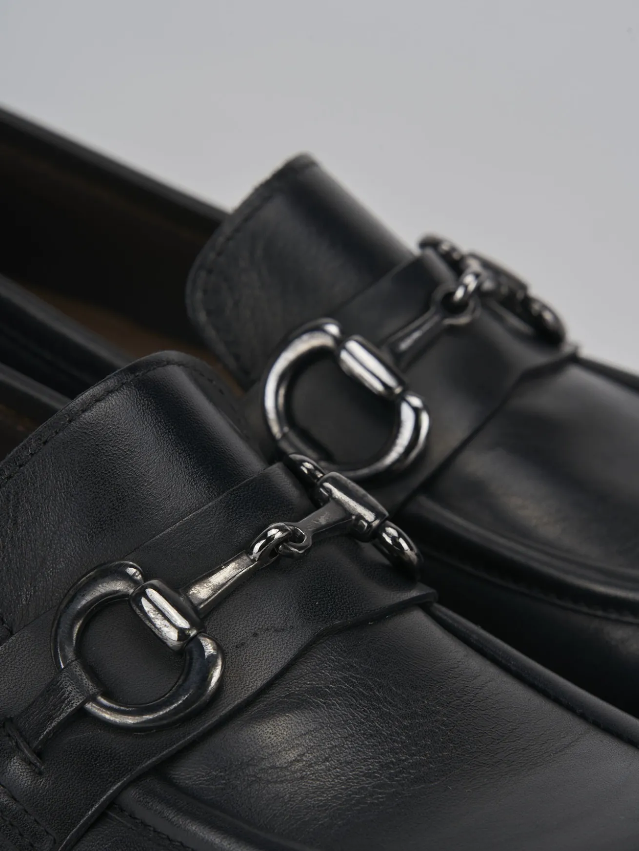 Mocassini tacco 3cm pelle nero