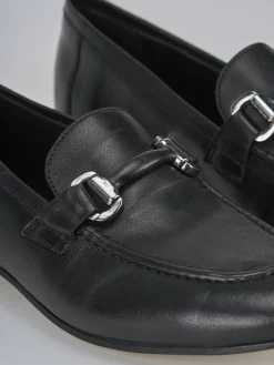 Mocassini tacco 1cm pelle nero