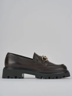 Mocassini tacco 2cm pelle testa