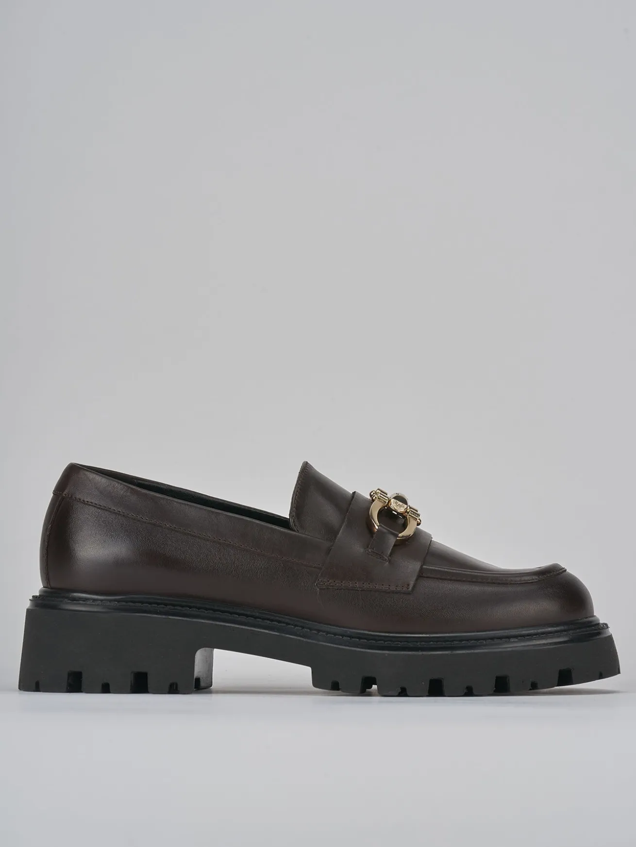 Mocassini tacco 2cm pelle testa