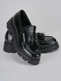 Mocassini tacco 2cm pelle nero