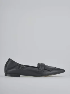 Mocassini tacco 1cm pelle nero