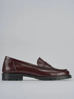 Mocassini tacco 3cm pelle bordo'