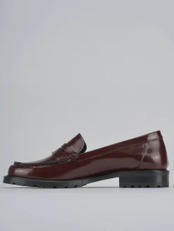 Mocassini tacco 3cm pelle bordo'