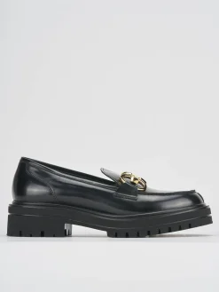 Mocassini tacco 2cm pelle nero