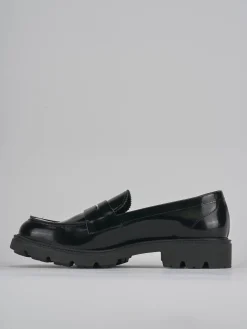 Mocassini tacco 2cm pelle nero