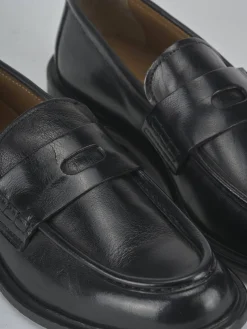 Mocassini tacco 2cm pelle nero