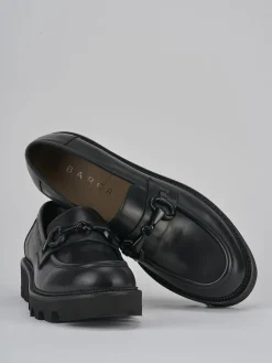 Mocassini tacco 3cm pelle nero