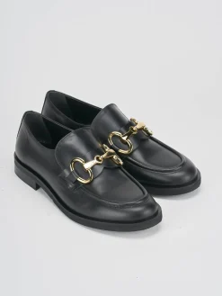 Mocassini tacco 1cm pelle nero