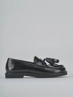 Mocassini tacco 3cm pelle nero