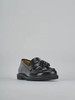 Mocassini tacco 3cm pelle nero