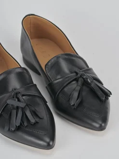 Mocassini tacco 1cm pelle nero