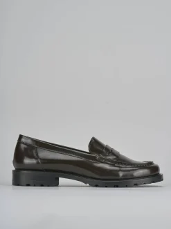 Mocassini tacco 3cm pelle testa