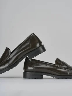 Mocassini tacco 3cm pelle testa