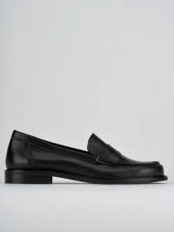 Mocassini tacco 2cm pelle nero