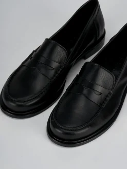 Mocassini tacco 2cm pelle nero