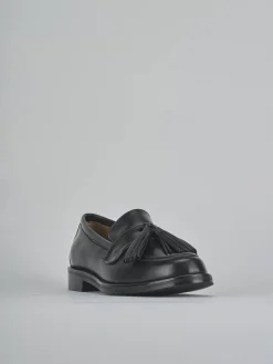 Mocassini tacco 2cm pelle nero