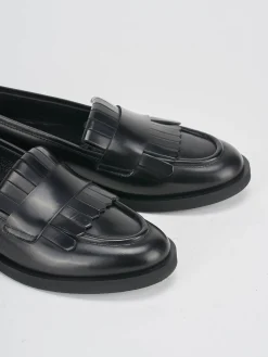 Mocassini tacco 1cm pelle nero