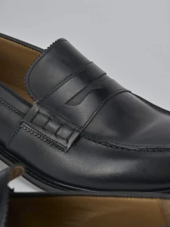 Mocassini tacco 1cm pelle nero