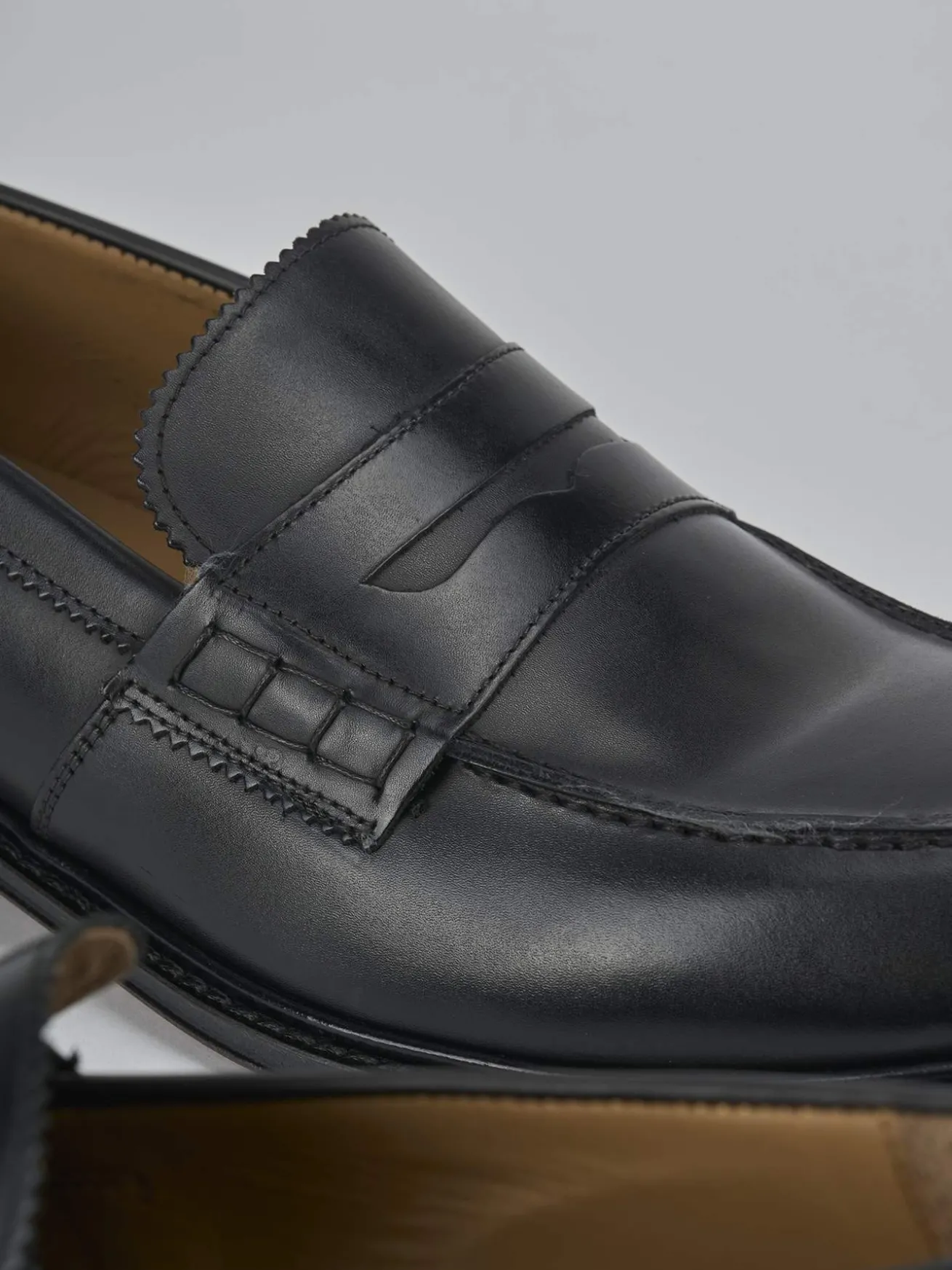 Mocassini tacco 1cm pelle nero