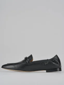 Mocassini tacco 1cm pelle nero