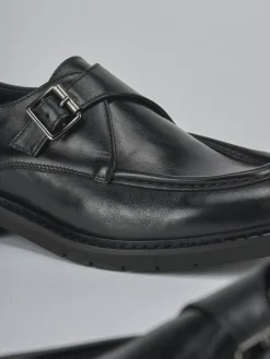 Mocassini tacco 1cm pelle nero