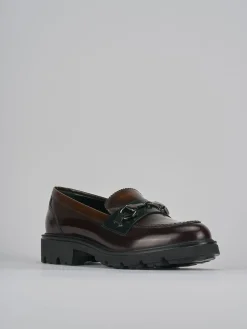 Mocassini tacco 2cm pelle testa