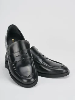 Mocassini tacco 2cm pelle nero