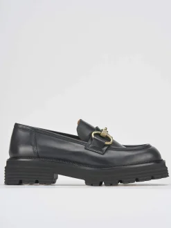 Mocassini tacco 2cm pelle nero