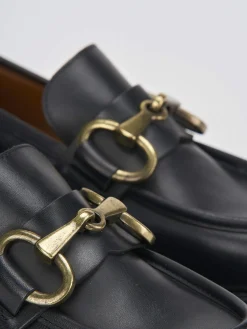 Mocassini tacco 2cm pelle nero