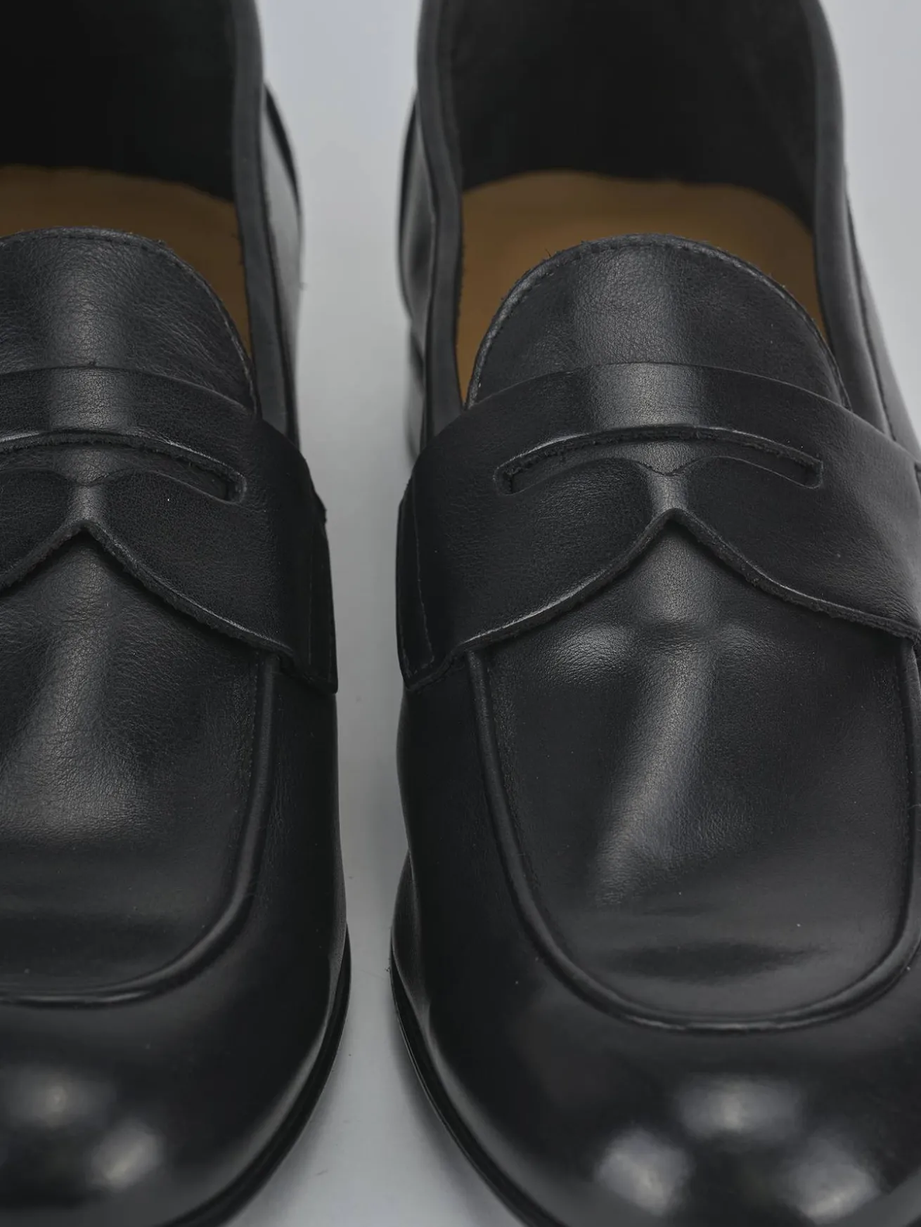 Mocassini tacco 1cm pelle nero