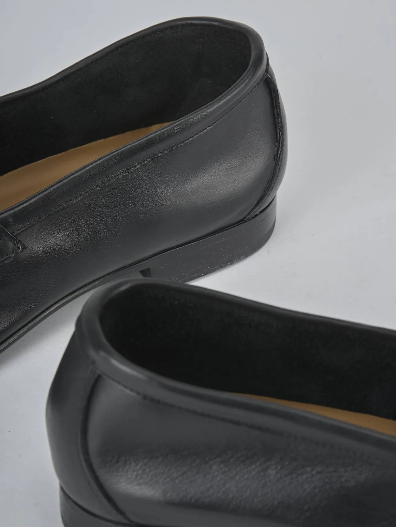 Mocassini tacco 1cm pelle nero