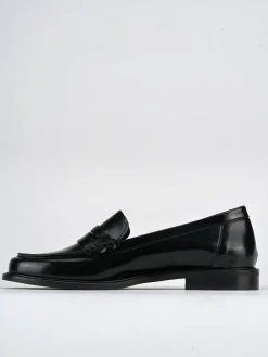 Mocassini tacco 2cm pelle nero