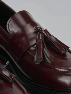 Mocassini tacco 2cm pelle bordo'