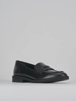 Mocassini tacco 2cm pelle nero