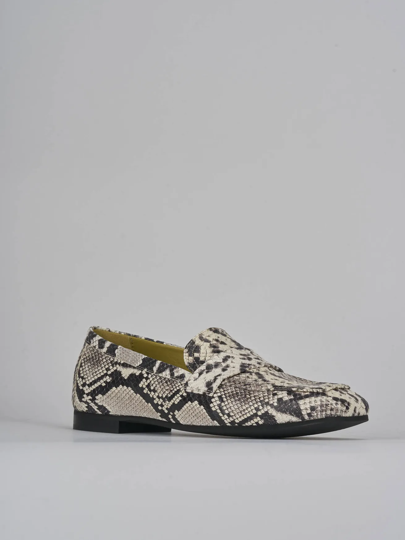 Mocassini tacco 1cm pelle multicolor