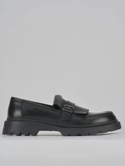 Mocassini tacco 3cm pelle nero